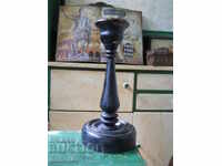 Wooden candlestick