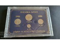 Set of coins Sweden 1986