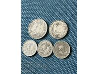 from 1 cent. Ottoman coins 1909. 5 pieces + bonus