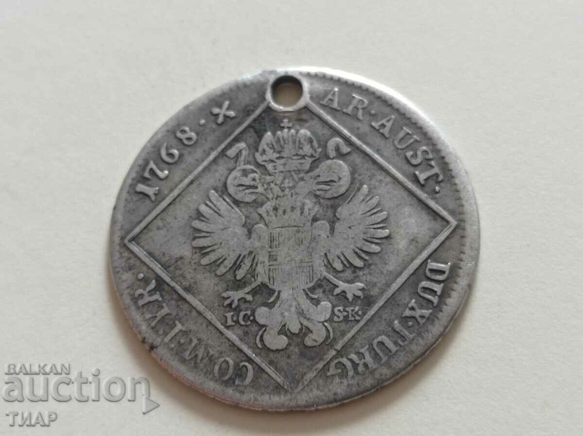 30 Kreuzer Austria 1768 Ασημένιο νόμισμα