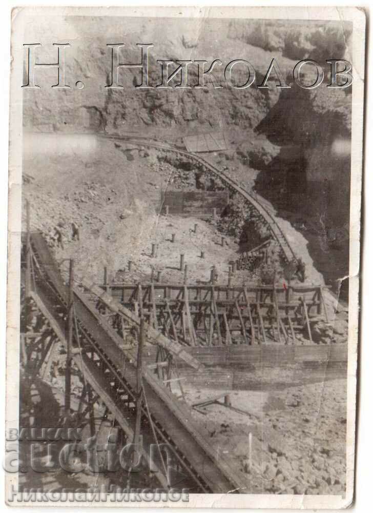 1948 SMALL OLD PHOTO CONSTRUCTION OF ROSITSA DAM G938