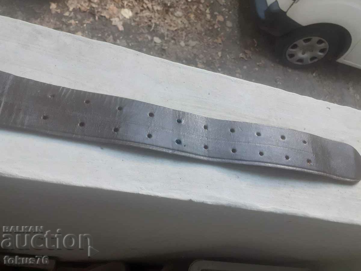 Officer's wide leather belt - very long - 5 Officer's wide leather belt - very long - 5