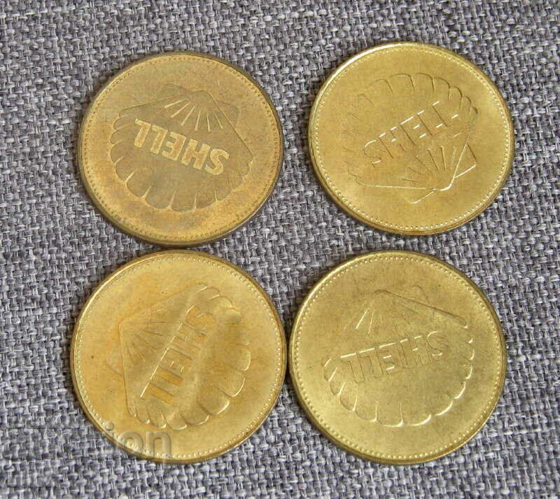 Auction 4 pcs. token shell tokens Auction 4 pcs. token shell tokens