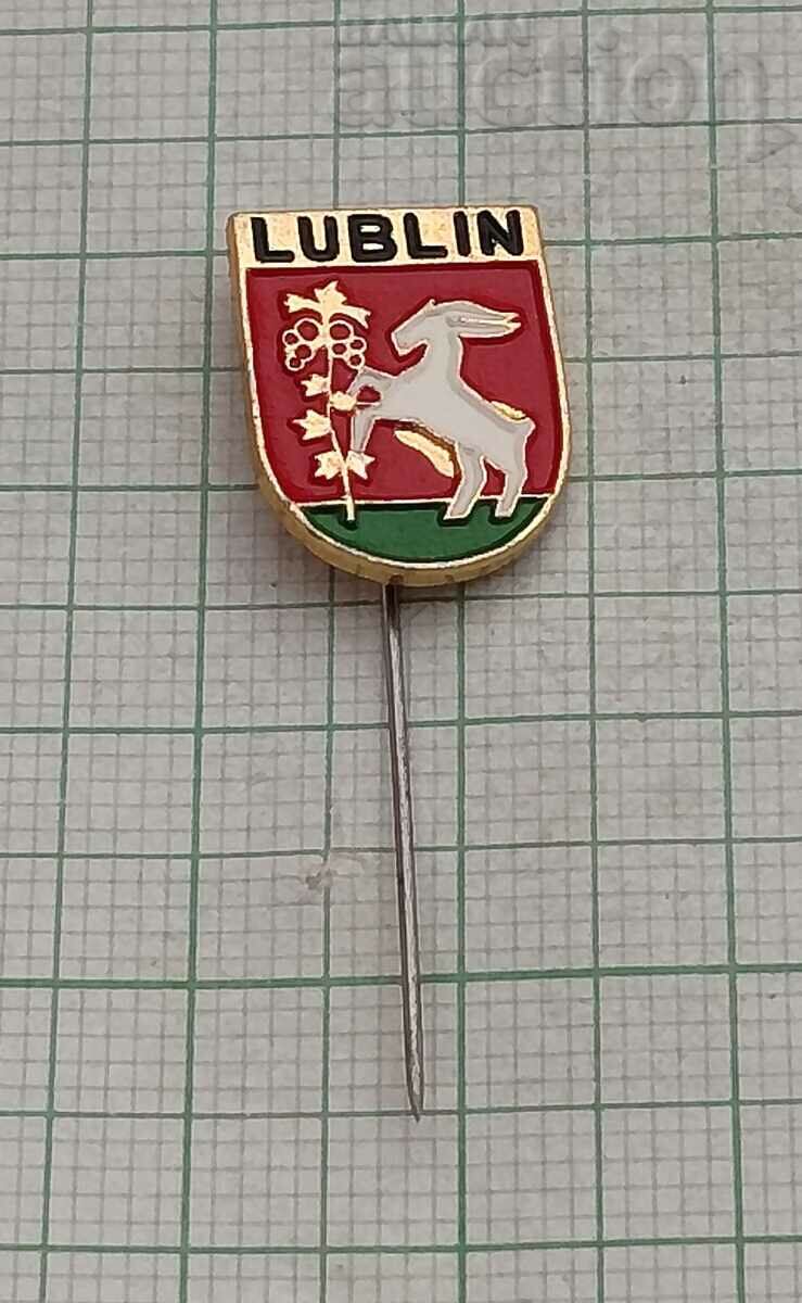 LUBLIN POLAND COAT OF COAT BADGE