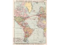 1926 OLD COMMERCIAL TELEGRAPH COMPANY LINES MAP G941