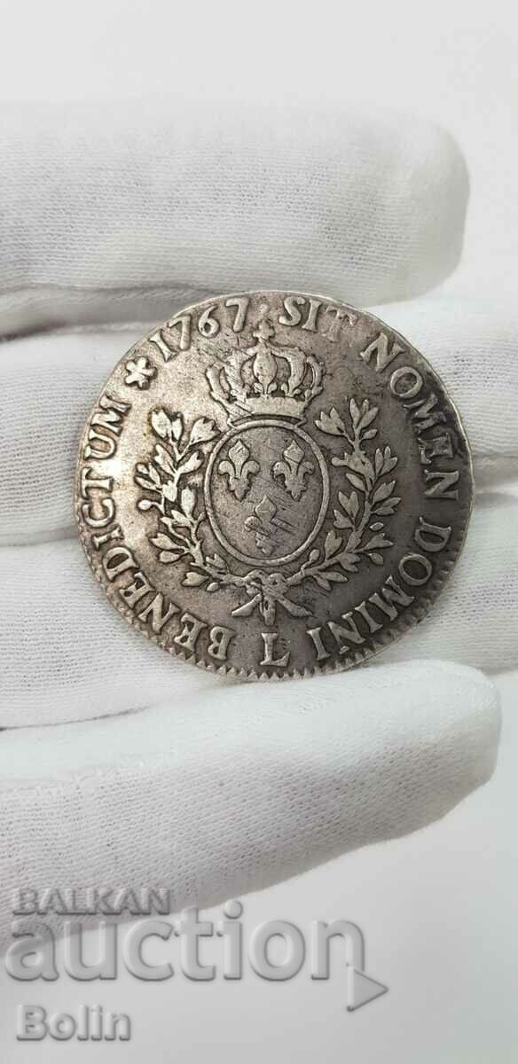 Rare Silver Coin 1 ECU France 1767