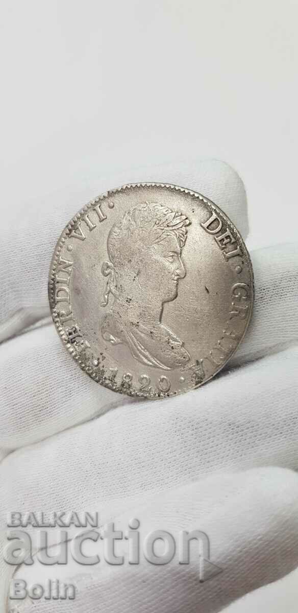 Auction  Thaler Silver Coin 1820 Spain
