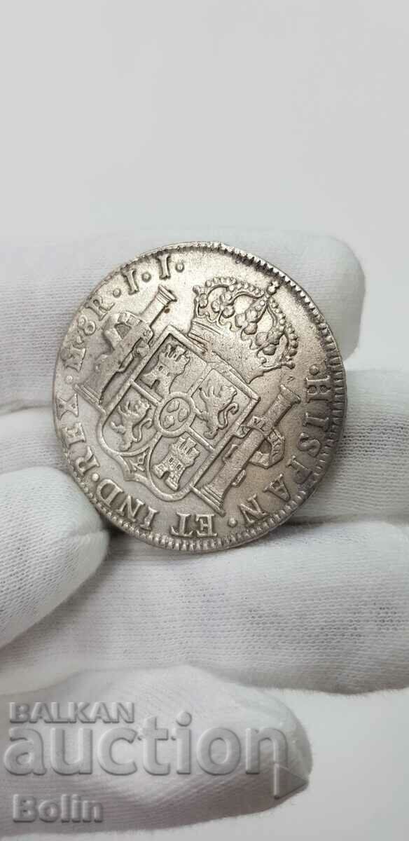 Thaler Silver Coin 1820 Spain - 6