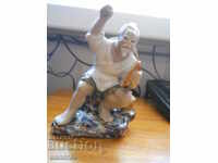 Antique porcelain figurine - fisherman (China)