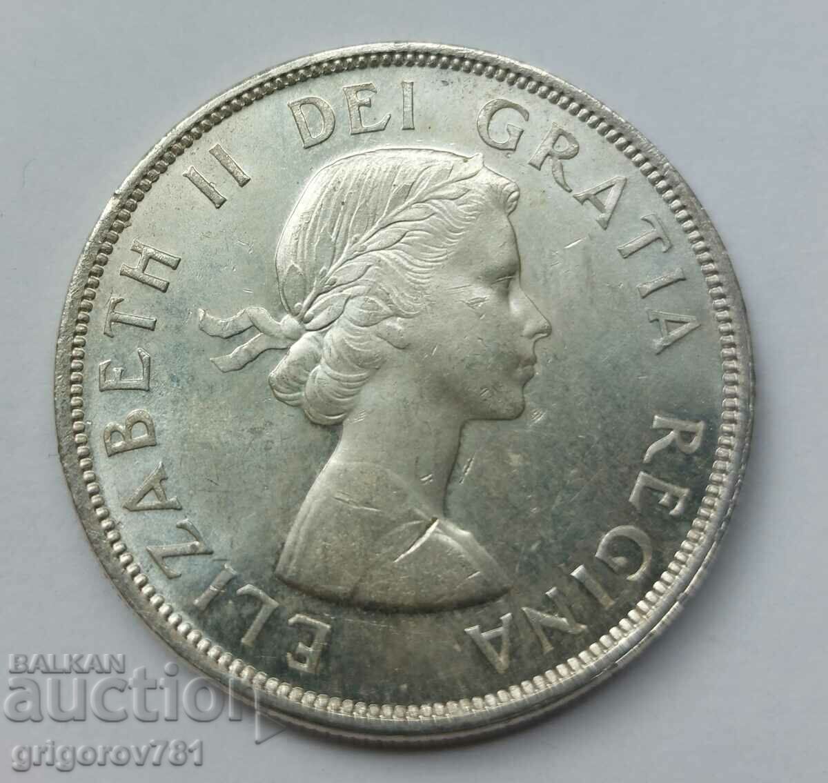 1 долар сребро Канада 1962 - сребърна монета 1 долар сребро Канада 1962 - сребърна монета