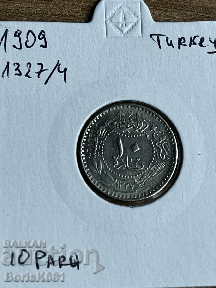 Turkey 1909 10 pairs