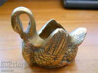 Bronze jewelry box - swan