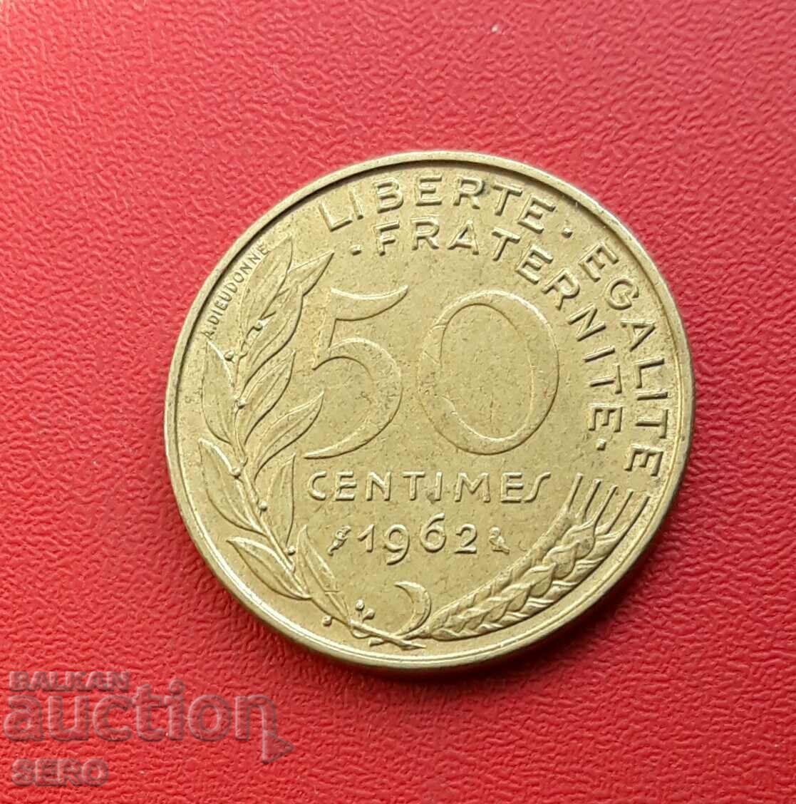 France-50 cents 1962-rare denomination