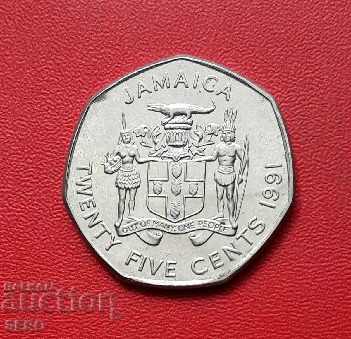 Island of Jamaica-25 cents 1991