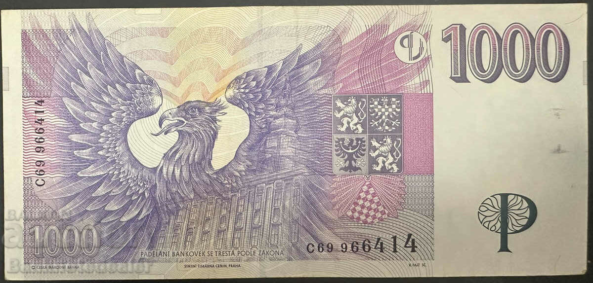 Czech Republic 1000 Korun 1996 Pick 15a Ref 6414 with price 110.00 BGN | € 56.24 Czech Republic 1000 Korun 1996 Pick 15a Ref 6414 with price 110.00 BGN | € 56.24