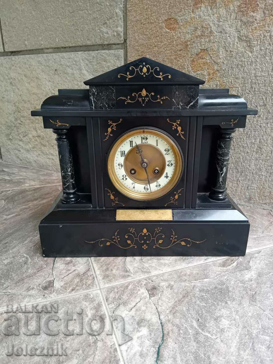 Mantelpiece Marble Clock-France/19th Century-Works.