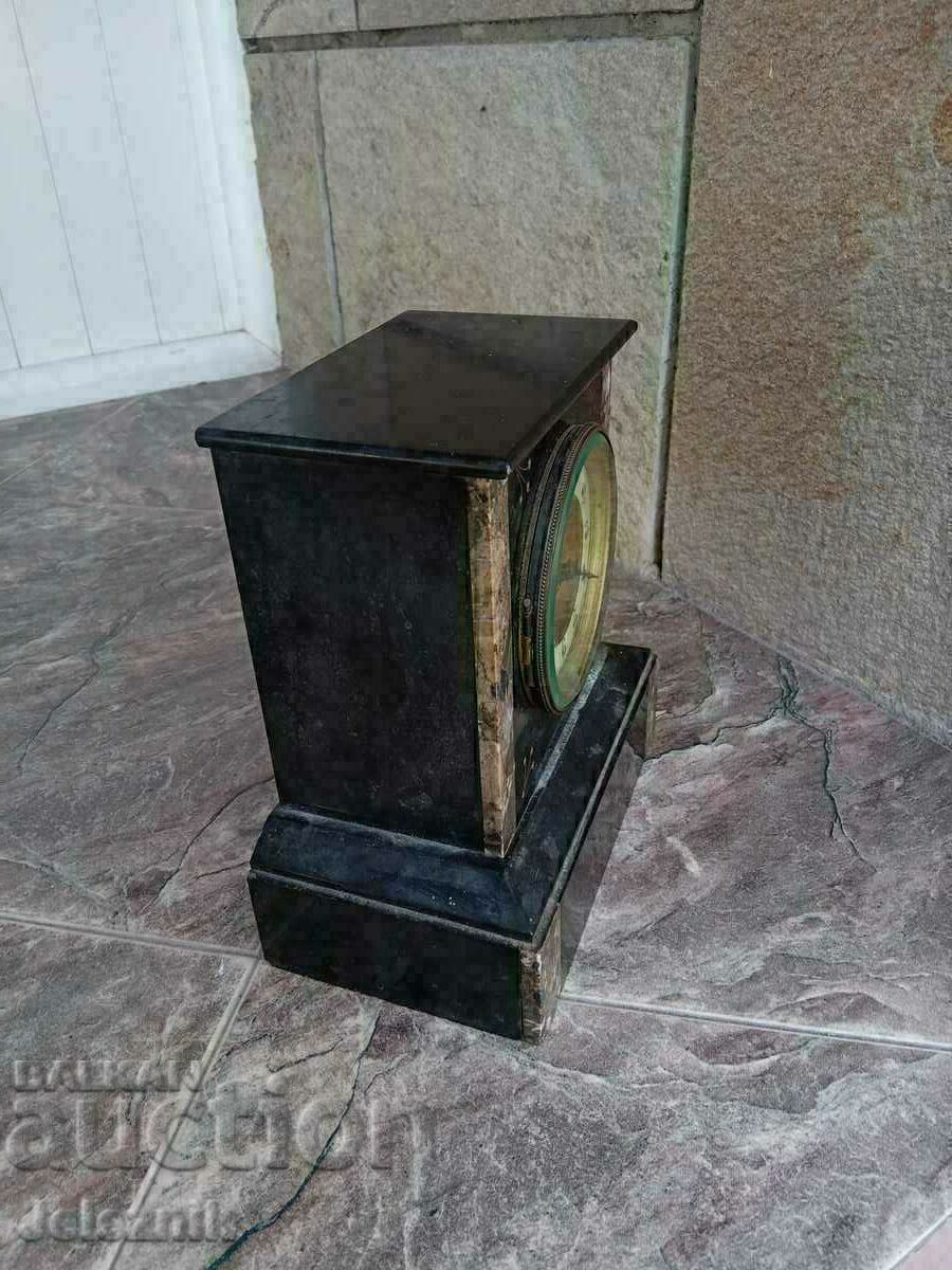 Rare Marble Mantel Clock-France/19th Century-Works. - 6