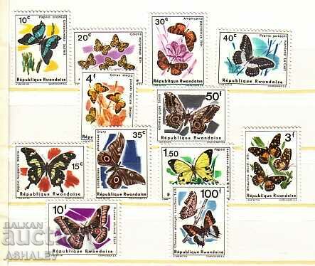 1965/66 Rwandaise Butterflies Mi-119 /24,147/52**