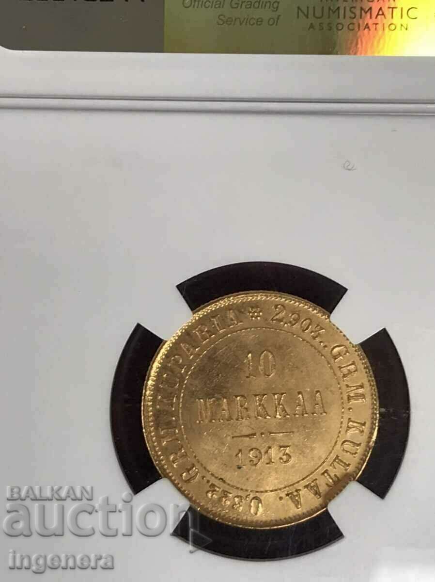 Δημοπρασία ΧΡΥΣΟ ΝΟΜΙΣΜΑ ΧΡΥΣΟ 10 MARKKAA ΦΙΝΛΑΝΔΙΑ-1913 Δημοπρασία ΧΡΥΣΟ ΝΟΜΙΣΜΑ ΧΡΥΣΟ 10 MARKKAA ΦΙΝΛΑΝΔΙΑ-1913