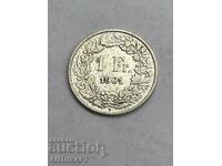 silver coin 1 franc Switzerland 1901 silver