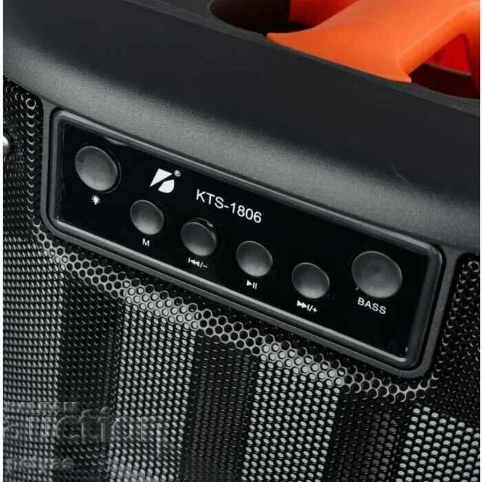 Delivery of Double Karaoke speaker 2x6.5" KTS-1806, Bt, FM, USB, Sd/TF Delivery of Double Karaoke speaker 2x6.5" KTS-1806, Bt, FM, USB, Sd/TF