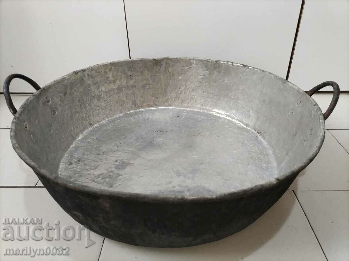 Old copper tray for lutenica majun jam LARGE copper - 6