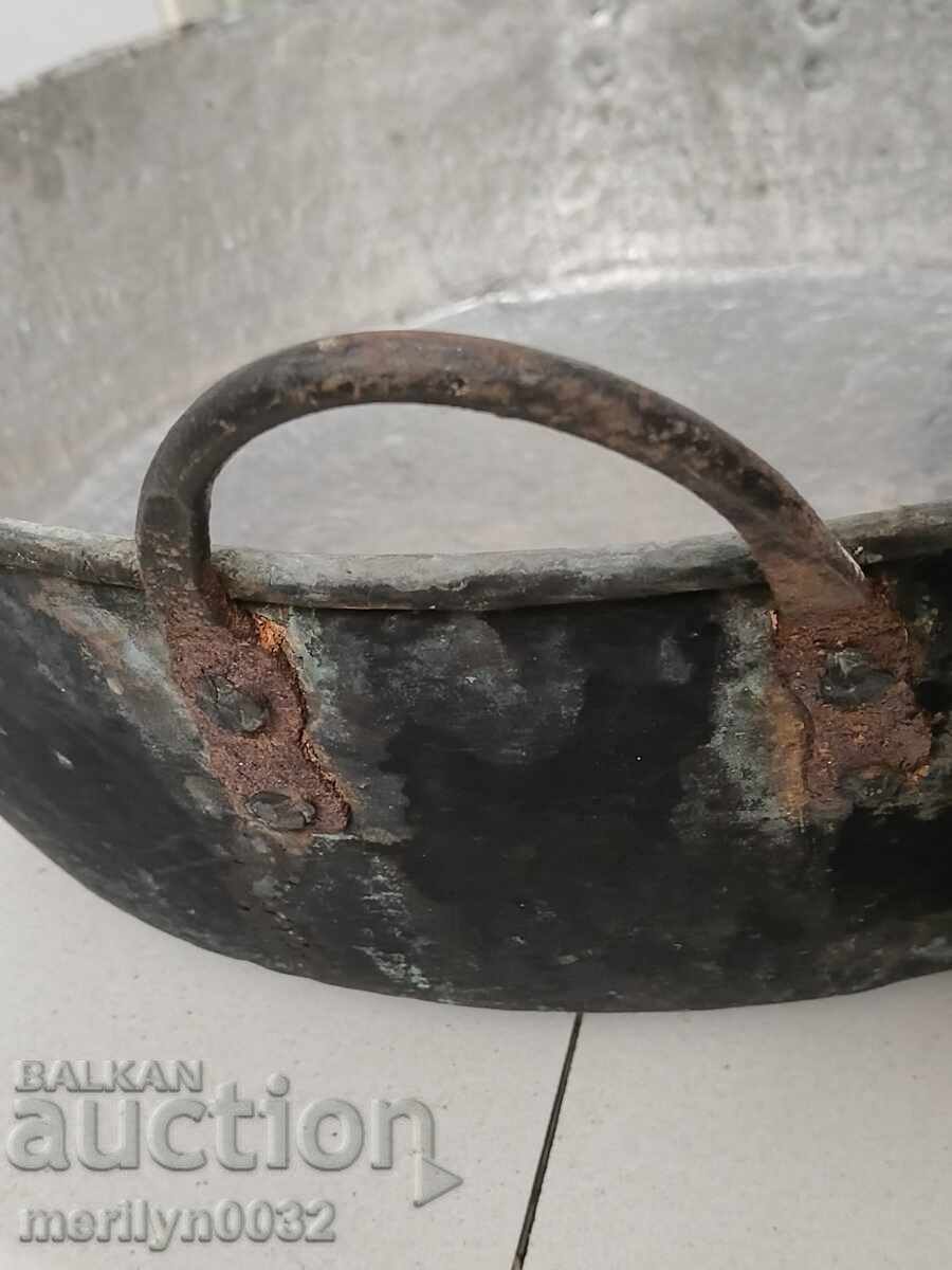 Old copper tray for lutenica majun jam LARGE copper - 7