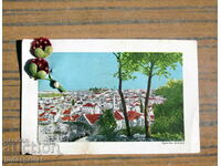 old postcard, a beautiful view of the city of Plovdiv, 1951