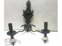 Decorative wall sconce for two E14 lamps - from a penny