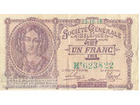 Belgia 1 Franc 1918 Pick 92 Ref 3822