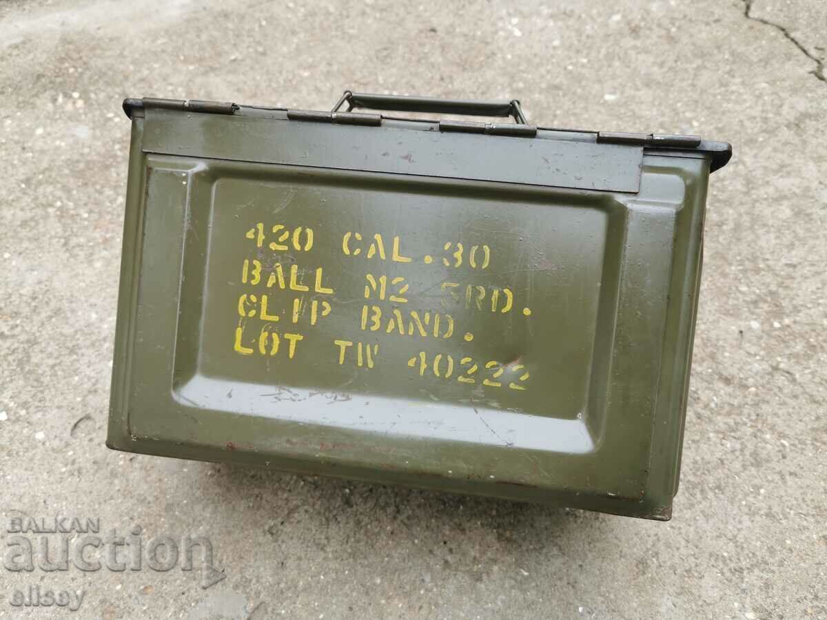 U. S. A 30 caliber cartridge box U. S. A 30 caliber cartridge box