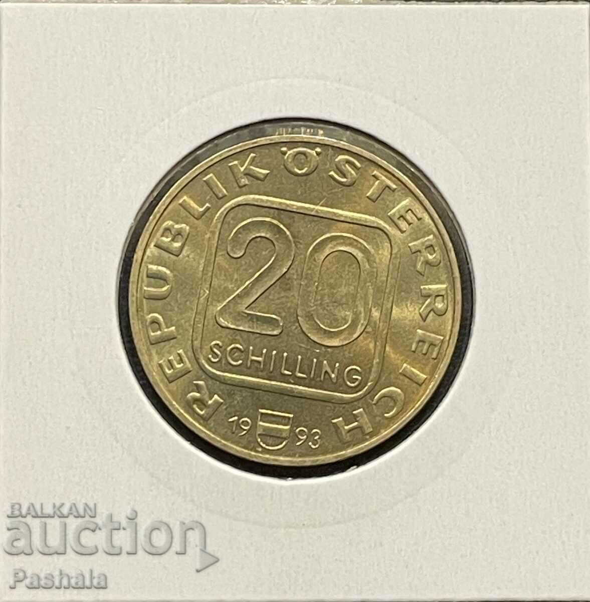 Austria 20 schillings 1993 with price 12.00 BGN | € 6.14 Austria 20 schillings 1993 with price 12.00 BGN | € 6.14