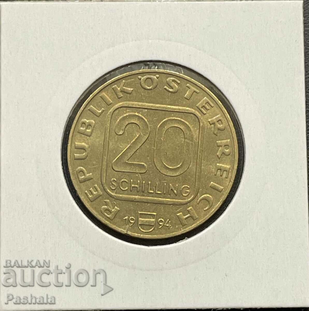 Austria 20 schillings 1994 with price 15.00 BGN | € 7.67 Austria 20 schillings 1994 with price 15.00 BGN | € 7.67