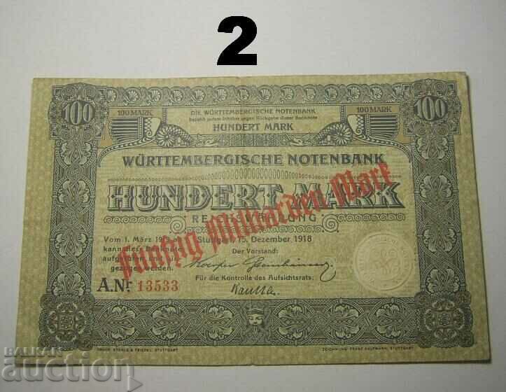 Wurttemberg 50 miliarden mark 1918 Germania