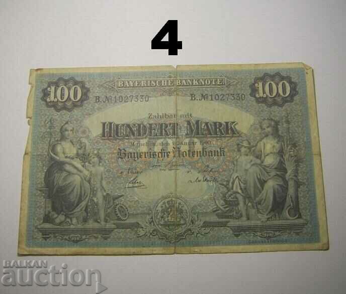 Bayerische Notenbank 100 mark 1900 Germania