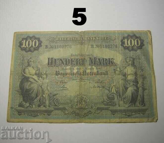 Bayerische Notenbank 100 mark 1900 Germania