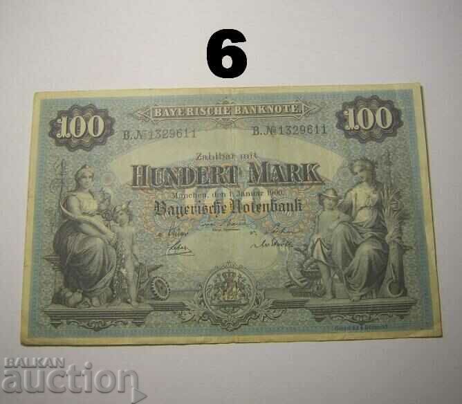 Bayerische Notenbank 100 mark 1900 Germania