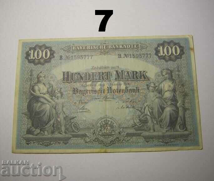 Bayerische Notenbank 100 mark 1900 Germany