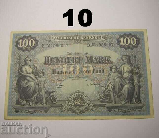 Bayerische Notenbank 100 mark 1900 Германия