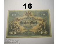 Wurttembergische Notenbank 100 mark 1911 Germania