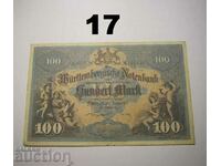 Wurttembergische Notenbank 100 mark 1911 Германия