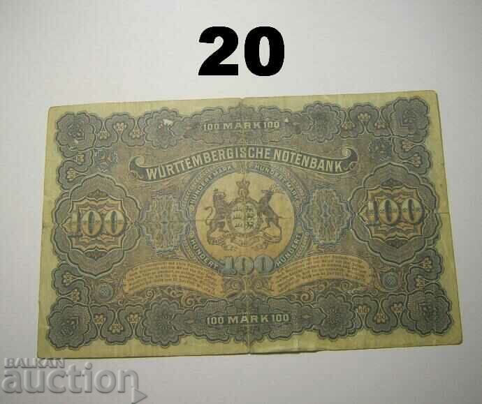 Wurttembergische Notenbank 100 mark 1911 Γερμανία με τιμή 8.00 BGN | € 4.09 Wurttembergische Notenbank 100 mark 1911 Γερμανία με τιμή 8.00 BGN | € 4.09