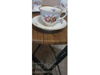 Double porcelain cup and saucer sets