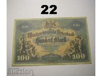 Wurttembergische Notenbank 100 mark 1911 Germany