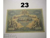 Wurttembergische Notenbank 100 mark 1911 Germany