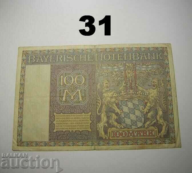 Bayerische Notenbank 100 mark 1922 Germany with price 5.00 BGN | € 2.56