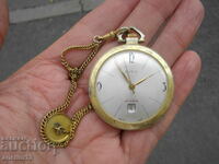 COLLECTOR'S POCKET WATCH BASIS CALENDAR SWISS + KUSTEK