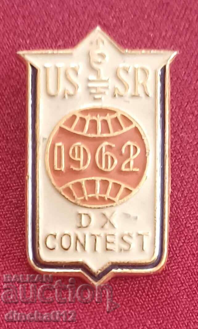 Auction Radio amateur badge - DX CONTEST 1962 USSR Auction Radio amateur badge - DX CONTEST 1962 USSR