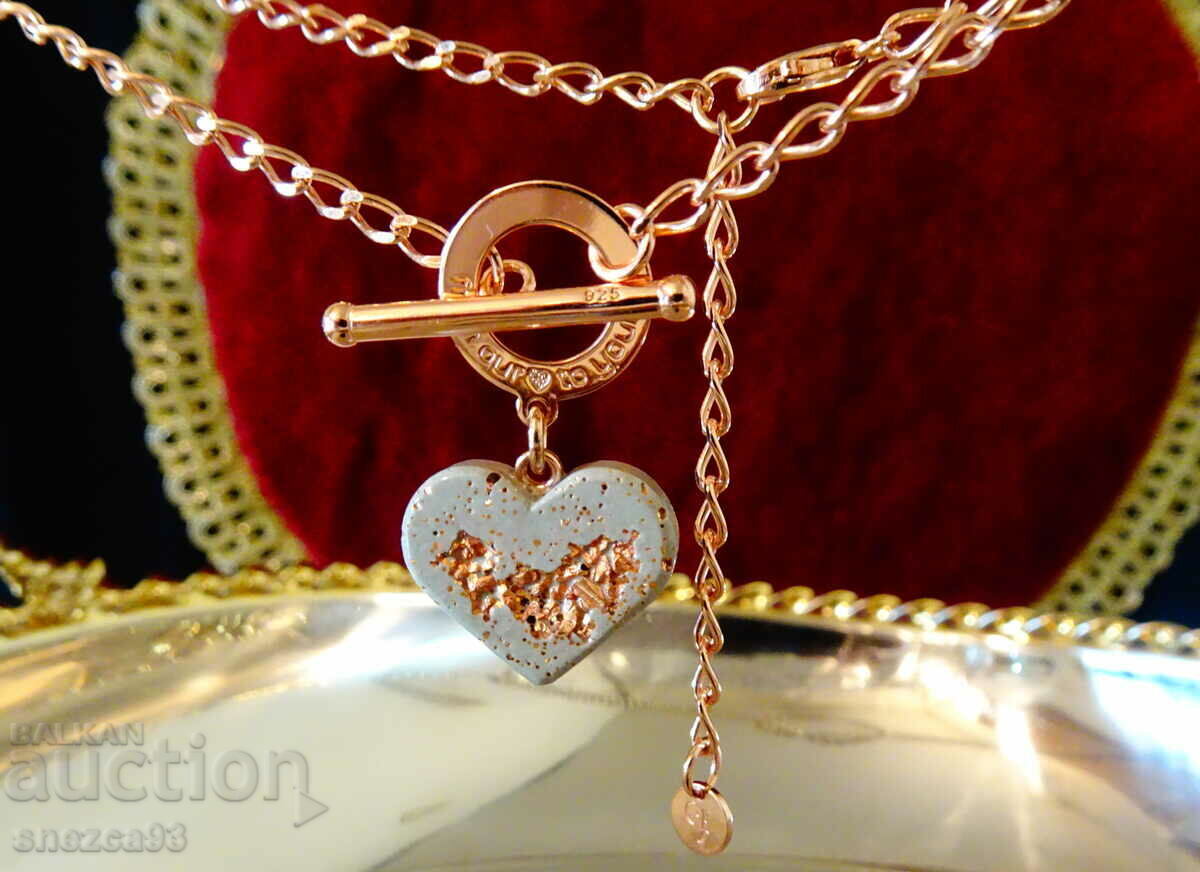 Colier din argint 925, bratara, aur roz. cu preț 149.00 BGN | € 76.18