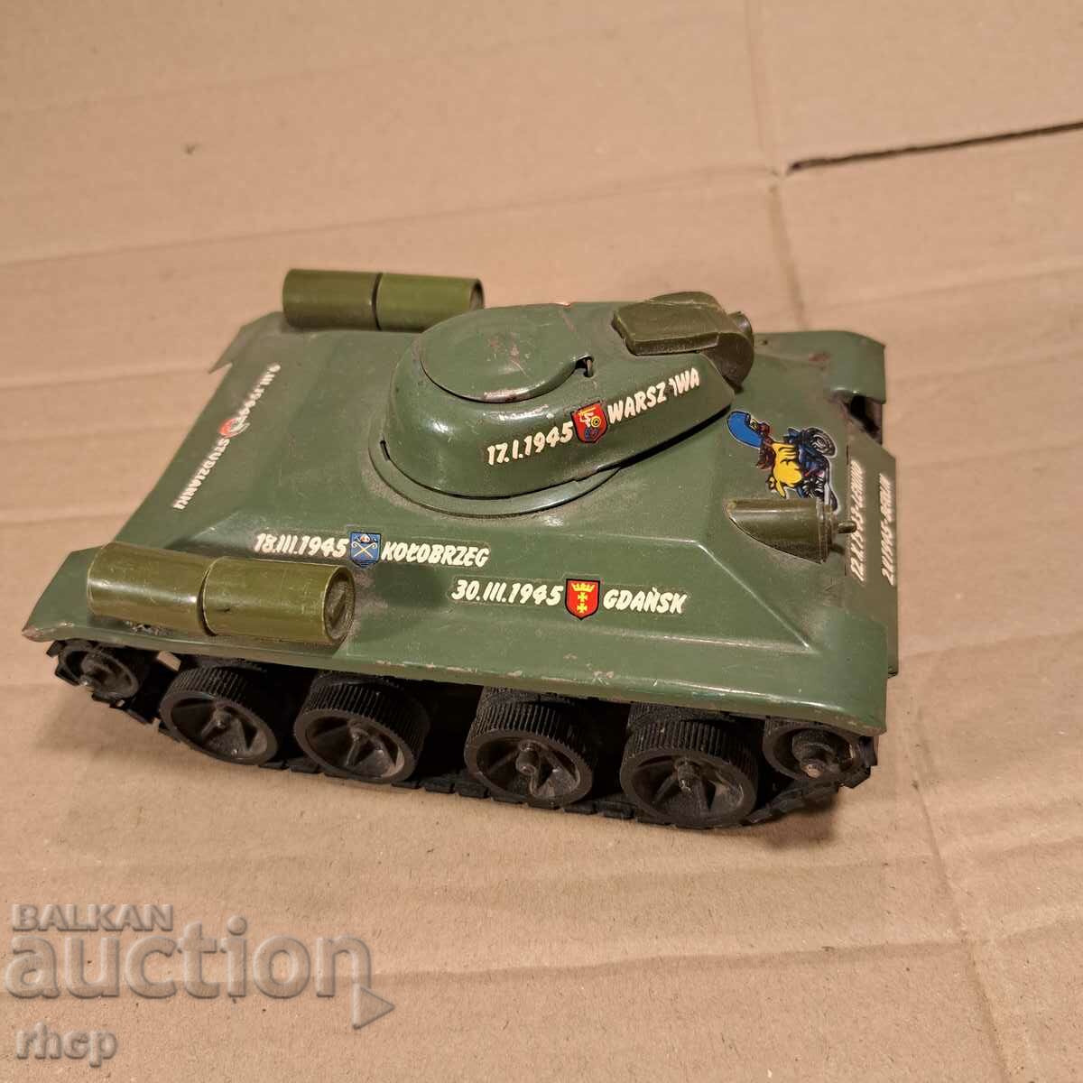 Tank Rudy old Polish tin toy